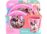 Set Di Stoviglie Per Bambini Di Minnie Mouse - Set Di 5 Pezzi Per Microonde Con Piatti E Tazze