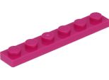 Piastra Lego® 1X6 3666 - 10 Pezzi Magenta
