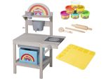 Cucina Giocattolo Roba X Play-Doh In Legno - Include Tappetino 3D Per Modellare, 6 Barattoli Di Pasta Modellabile, Utensili, Scatola Portaoggetti - Per Interni Ed Esterni