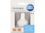 Canpol Babies Tettarella A S Per Biberon, A Flusso Lento, In Silicone, Misura M, 2 Pezzi