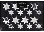 16Pcs Natale Baubles Natale Baubles Albero Baubles Set Stelle Argento