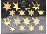 16Pcs Natale Baubles Natale Baubles Albero Baubles Set Stelle Oro