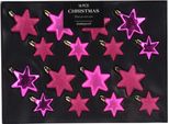 16Pcs Natale Baubles Natale Baubles Albero Baubles Set Stelle Rosa