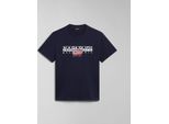 Napapijri Uomo T-SHIRT Corta Blu : Colore - Blu, Taglia - L Taglia: L Colore: Blu
