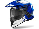 Casco Da Motocross Airoh Commander 2 Reveal, Bianco/Blu, S (55/56)