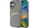 Guess Guhcp16Shchgspk Custodia Rigida Per Iphone 16 6.1 Czarny/Nero Cuore Iml