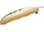 Mauro Ferretti Ciotola Decorativa Foglia Lunga 38X3X11 Cm Oro