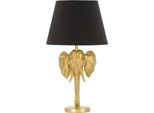 Mauro Ferretti Lampada Da Tavolo Elefante E27 Ø 32X59 Cm Oro Nero