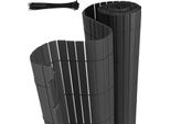 Jayseuw Pvc Privacy Schermo Recinzione Privacy Per Recinzione Giardino Resistente Alle Intemperie Grigio 160X1000Cm