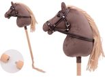 Johntoy Hobbyhorse Deluxe Marrone Scamosciato - Hobby Horse Giocattolo