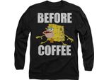 Spongebob Squarepants - Maglietta "Before Coffee Meme"" Per Bambini/Donne Unisex TV10730 (M) (Schwarz)"