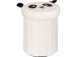 Atmosphera Createur D'interieur - Borsa A Sacco Per Bambini Panda Pieghevole "Andy"" Bianco & Nero D30X36Cm"