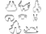 Set Di Stampi Per Biscotti Per Pan Di Zenzero 3D 8 Pezzi Brunbeste Bb-3140