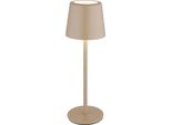 Lampada Da Tavolo A Led, Color Sabbia, Touch Dimmer, Batteria Ricaricabile, H 28 Cm