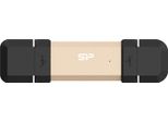 Silicon Power DS72 | 250 Gb | Usb Type-A/Usb Type-C 3.2 Gen 2 | Gold