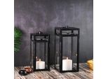 Set Di 2 Lanterne Da Balcone Dal Design Scandinavo Lanterna Da Giardino Edvin