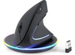 Perixx PERIMICE-713 Rx Vertikale Ergonomie-Maus Kabellos Inkl. Ladepad (PERIMICE-713 Rx)