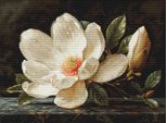 Luca-S Kit Per Ricamo A Punto Croce "Collezione Oro, La Rugiada Della Magnolia"", Schema Contato, 38X28Cm"
