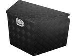 Succebuy Cassetta Per Timone Di Rimorchio, Cassetta Per Attrezzi In Lega Di Alluminio Con Piastra Diamantata. Robusta Custodia Con Serratura E Chiave. Cassetta Per Timone Di Rimorchio Per Pick-Up, Camper, Rimorchio. 39 "X16,5 ""X12"""