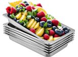 Contenitore In Acciaio Inox 6 Pezzi, Contenitore Per Alimenti, Piastra Antiaderente, 537 X 330 X 65 Mm Contenitore Commerciale Per Alimenti, Torte, Casseruole, Padella Per Hotel