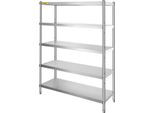 12,2 X 47 X 18,3 Cm Scaffale Da Cucina Scaffale In Piedi 6 Ripiani Scaffale In Acciaio Inox Scaffale Per Carichi Pesanti Gastro 150 Kg Scaffale Di Stoccaggio