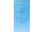 Telo Mare Kotva A MuŠLe 70 X 140 Cm Azzurro, 100% Cotone
