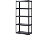 Succebuy Scaffalatura Di Stoccaggio, Capacità Di Carico Di 2000 Libbre, Scaffale Da Garage Regolabile A 5 Livelli, 16" D X 32"" W X 72"" H, Scaffale In Metallo Per Garage, Cucina, Magazzino, Cantina, Nero"