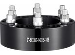 Succebuy 2" 6 ""X5.5"" Distanziali Ruota, Distanziali Forgiati A 6 Fori, Bulloni M14 X 1.5, Centratura Mozzo 108 Mm Foro, Adatto Per Chevrolet, Gmc, Cadillac, 4 Pezzi Nero"