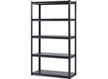 Succebuy 5 - Scaffalatura Per Garage - Capacità Di Carico 2000 Lbs, 18" D X 40"" W X 72"" H Scaffalatura Metallica Regolabile. Perfetta Per La Cucina, Il Magazzino, Il Seminterrato - In Elegante Nero"