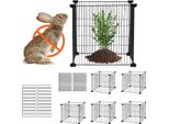 Succebuy 5-Pack Protezione Delle Piante, 15,35 "X15,35"" Gabbie Di Filo Di Pollo, Recinzione Esterna Per Fiori, Verdure, Mantiene Gli Animali Fuori, Rete Metallica"
