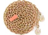 Succebuy - Trasporto - Catena Di Legatura, Limite Di Carico Di Lavoro Di 4900 Libbre, G80 - Catena Di Legatura 5/16'' X 20', Gancio A Rampino, Dot, Acciaio Al Manganese Galvanizzato, Per Banchina
