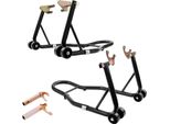 Succebuy Cavalletto Per Moto Da 0,39 Tonnellate, Cavalletto Nero Combinato Per Anteriore E Posteriore, Cavalletto Per Forcella Anteriore E Posteriore, Bobina Forcella Forcellone U+L, Adatto Per La Maggior Parte Delle Suzuki Kawasaki Yamaha Honda