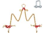 Succebuy Catena A V G80, Catena Di Traino Da 5/16" X 3' Con Ganci A R, T, J E Rampini, Catena Di Traino Per Trasporto Pesante Per Il Recupero Di Camion Con Pianale, 10800 Lbs Swl, Acciaio Galvanizzato, Resistente"