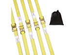 Succebuy Cinghie Di Fissaggio Con Cricchetto (Confezione Da 8), Carico Di Rottura 2014 Kg, Cricchetto Senza Fine E-Track Con 8 Cinghie Di Alta Qualità Da 5,1 Cm X 4,5 M Di Lunghezza, Per Trasporto Merci