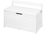 Succebuy Cassapanca Portagiochi In Legno Per Bambini, Contenitore Per Piccoli Giocattoli Per Bambini Con Coperchio Incernierato E Cerniera Di Sicurezza, 83 X 45 X 61 Cm, Grande Panca Portaoggetti Per Bambini Per La Stanza Dei Giochi, La Camera Da Letto