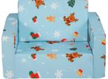 Succebuy Divano Per Bambini, Comode Sedie Per Bambini 2 In 1, Divano Letto Pieghevole, Divano Trasformabile In Lettino, Mobili Per La Stanza Dei Giochi Per Bambini, Blu Cielo, Per Ragazze E Ragazzi