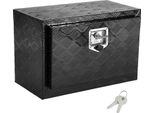 Succebuy Cassetta Sottoscocca Per Camion, 61 X 35,6 X 40,6 Cm, Robusta Cassetta Per Attrezzi In Alluminio Con Piastra Diamantata, Serratura E Chiave, Custodia Impermeabile Con Serratura A T Per Camion, Furgoni, Rimorchi