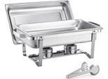 Succebuy 8 Qt 2-Pack Rettangolare Chafing Dish Buffet Set - Full Size Pan, Stainless Steel
