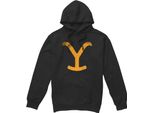 Yellowstone - Felpa Con Cappuccio "Large Brand"" Da Uomo TV8266 (L) (Nero)"