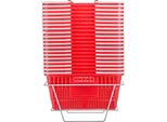 Succebuy Cestino Per La Spesa, Set Da 20, 21 L Cestino In Plastica Robusta Con Manico E Supporto, 41,9 X 30 X 21 Cm, Cestino Portatile In Confezione Sfusa Per La Spesa Al Dettaglio