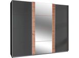 Armadio Ad Ante Scorrevoli Berna Armadio Design Selezionabile, Grafite / Rovere Artisan, 313X64X236Cm