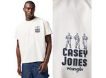 Wrangler Herren, Maglietta Cj Graphic Tee, L, Weiß, Sport, Tshirt, Camicia