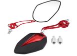 Coppia Di Specchietti Universali Da 8Mm 10 Mm Per Moto -Scooter -Motorino -Specchietto Retrovisore -Specchietto Laterale Rosso