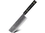 Coltello Da Cucina Damasco TS-37450 - Nakiri/Nero KP37450
