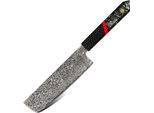Coltello Da Cucina Damasco ZA-37458 - Nakiri/Nero/Rosso KP37458