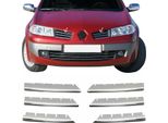 Modanature Griglia Radiatore Modanature Griglia Per Renault Megane 2002-2006 Cromo Argento 6X