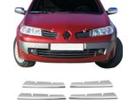 Modanature Griglia Radiatore Modanature Griglia Per Renault Megane 2006-2010 Cromo Argento 4X