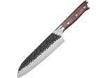 Coltello Da Cucina In Damasco TE-37522 - Santoku/Brown KP37522