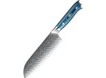 Coltello Da Cucina Damasco TU-37504 - Santoku/Blu KP37504