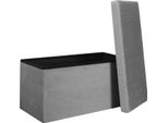 Howhomely Pouf Grigio Pouf 77 X 38 X 38 Cm Pouf